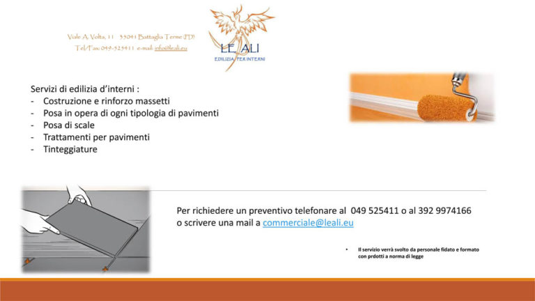 Servizi di edilizia d’interni